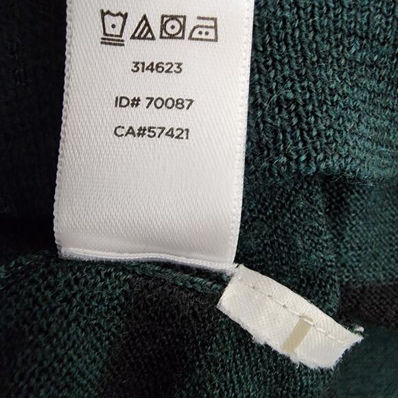 Ann Taylor LOFT Tunic Sweater Large Striped Wool Blend Boat Neck Patch Pocket - Picture 10 of 10